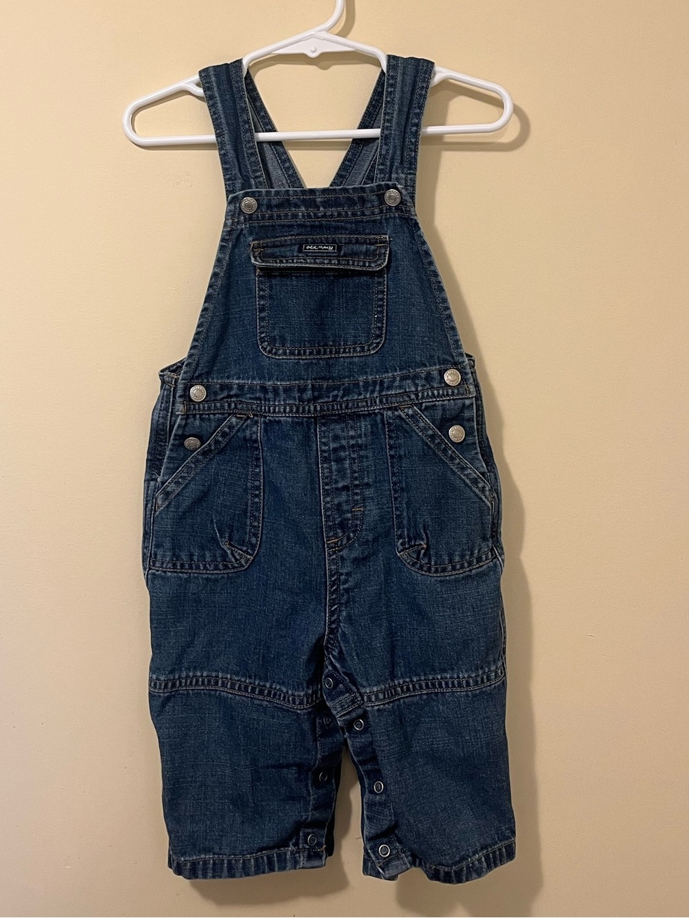 Vintage/Y2K Old Navy Blue Denim Kids Overalls with Front Bib Pocket